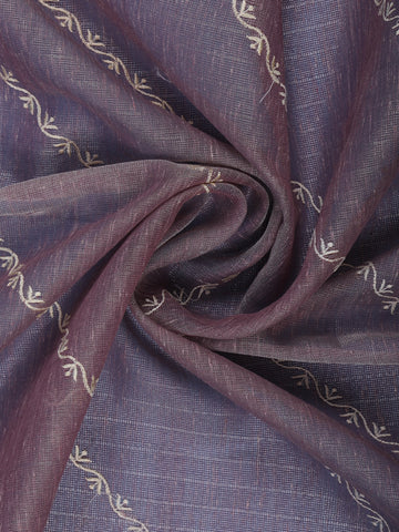 Lavender Floral Designed Tissue Organza Saree - Diadem