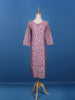 Lavender Floral Printed Cotton Kurti