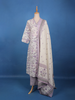 Lavender Floral Printed Cotton Salwar Suit Set - Diadem