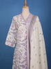 Lavender Floral Printed Cotton Salwar Suit Set - Diadem