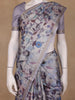 Lavender Floral Printed Tussar Silk Saree - Diadem