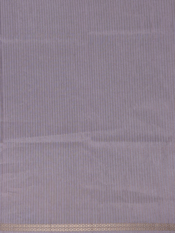 Lavender Floral Printed Tussar Silk Saree - Diadem
