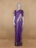Lavender Floral Woven Pure Kanchipuram Silk Saree - Diadem
