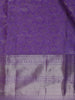 Lavender Floral Woven Pure Kanchipuram Silk Saree - Diadem