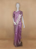 Lavender Floral Woven Pure Kanchipuram Silk Saree - Diadem