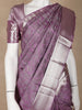 Lavender Floral Woven Pure Kanchipuram Silk Saree - Diadem