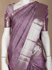 Lavender Floral Woven Pure Kanchipuram Silk Saree - Diadem