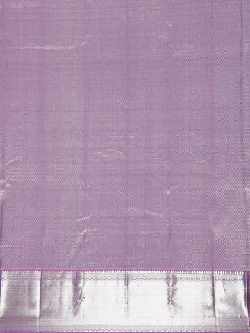 Lavender Floral Woven Pure Kanchipuram Silk Saree - Diadem