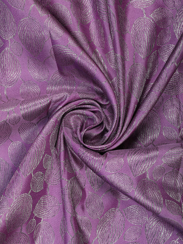 Lavender Floral Woven Pure Kanchipuram Silk Saree - Diadem