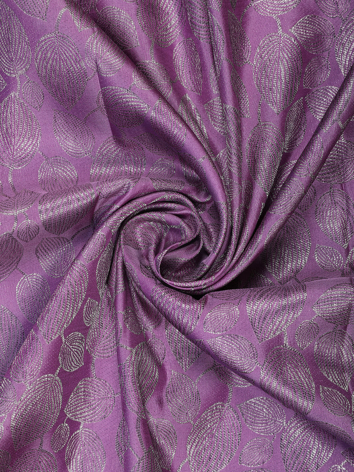 Lavender Floral Woven Pure Kanchipuram Silk Saree - Diadem