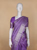 Lavender Floral Woven Pure Kanchipuram Silk Saree - Diadem