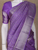 Lavender Floral Woven Pure Kanchipuram Silk Saree - Diadem