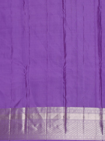 Lavender Floral Woven Pure Kanchipuram Silk Saree - Diadem