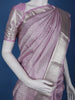 Lavender Floral Woven Pure Kanchipuram Silk Saree - Diadem