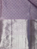 Lavender Floral Woven Pure Kanchipuram Silk Saree - Diadem