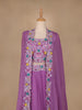 Lavender Georgette Floral Designed Bridesmaid Lehenga - Diadem