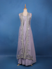 Lavender Grey Floral Embroidered Jacket Style Georgette Lehenga
