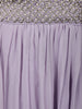 Lavender Grey Floral Embroidered Jacket Style Georgette Lehenga