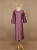 Lavender Plain Cotton Rayon Kurti