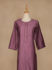 Lavender Plain Cotton Rayon Kurti