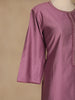 Lavender Plain Cotton Rayon Kurti