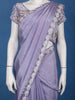 Lavender Sequin Embellishment Georgette Saree - Diadem