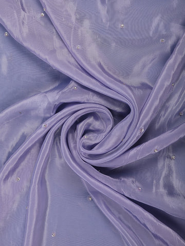 Lavender Sequin Embellishment Georgette Saree - Diadem