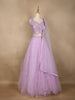 Lavender Sequin Embroidered Net Lehenga for Bridesmaids