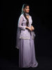 Lavender Sequins Embroidered Chiffon Palazzo Suit
