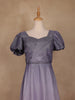 Lavender Shimmer Solid And Glitter Party Wear Gown - Diadem