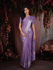 Lavender Silver Zari Woven Kanchipuram Tissue Silk Saree