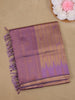 Lavender and Bronze Woven Art Silk Saree with Paisley Zari Border