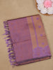 Lavender and Copper Brown Woven Art Silk Saree with Geometric Zari Border