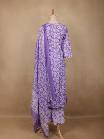 Laver Floral Design Printed Cotton Salwar Suit - Diadem