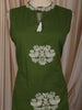 Leaf Green Birds Motif Thread Embroidered Design Cotton Straight Cut Salwar Suit with Dupatta
