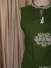 Leaf Green Birds Motif Thread Embroidered Design Cotton Straight Cut Salwar Suit with Dupatta