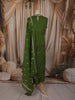 Leaf Green Birds Motif Thread Embroidered Design Cotton Straight Cut Salwar Suit with Dupatta