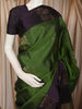 Leaf Green Bold Leaf Zari Woven Design Pure Kanchipuram Silk Saree with Contrast Butta Zari Border