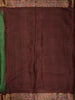 Leaf Green Butta Woven Design Pure Tussar Saree with Floral Thread Work Border
