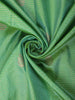 Leaf Green Checked Zari Woven Design Pure Kanchipuram Silk Saree with Zari Border