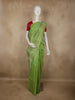 Leaf Green Floral Butta Woven Design Pure Kanchipuram Silk Saree