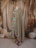 Leaf Green Floral Printed Design Cotton Anarkali Salwar Suit with Dupatta