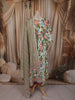 Leaf Green Floral Printed Design Cotton Anarkali Salwar Suit with Dupatta