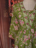 Leaf Green Floral Printed Design Cotton Anarkali Salwar Suit with Matching Dupatta