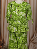 Leaf Green Floral Printed Design Cotton Kids Fancy Wear Co-Ord Set
