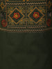 Leaf Green Floral Thread Embroidered Design Cotton Straight Cut Salwar Suit with Dupatta