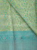 Leaf Green Floral Vine Zari Woven Design Pure Kanchipuram Silk Bridal Saree with Contrast Zari Border