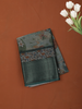 Leaf Green Floral Woven Design Semi Silk Saree with Zari Border