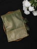 Leaf Green Floral Zari Woven Design Tissue Silk Fancy Saree with Zari Border