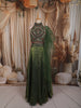 Leaf Green Heavy Beads and Mirror Embroidered Design Organza Party Wear Lehenga With Matching Dupatta